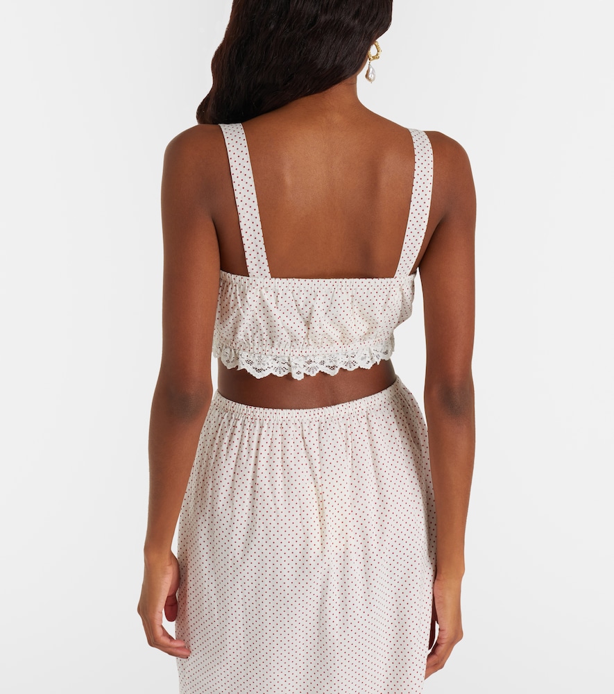  Posse Posse Cropped-top Marlowe Aus Baumwolle Mit Spitze 