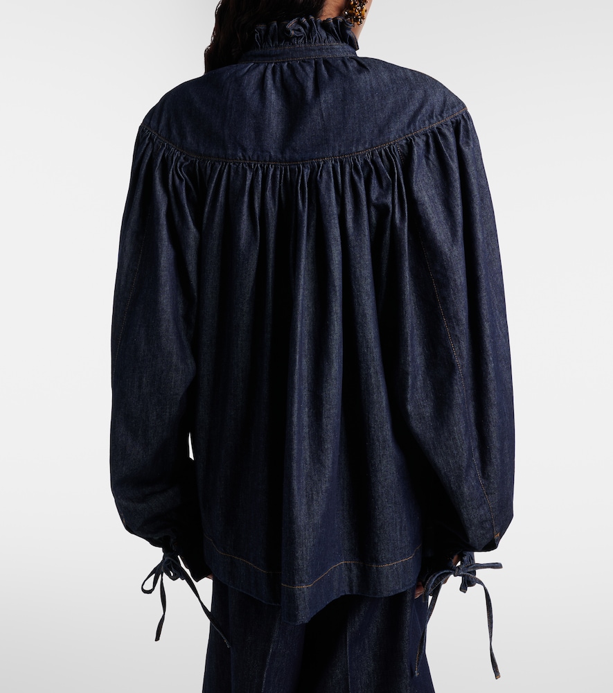  Dries Van Noten Dries Van Noten Ruffled Cotton Blouse 