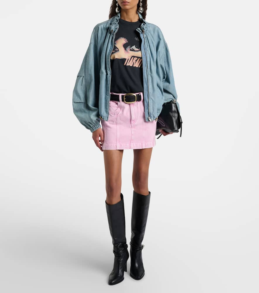 Isabel Marant Étoile Juana Denim Minskirt In Pink