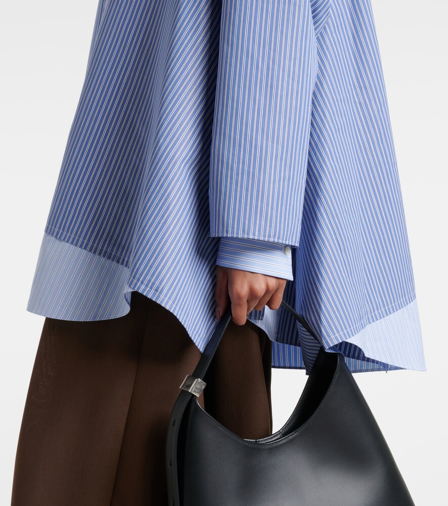 Striped Oversized Cotton-Blend Shirt