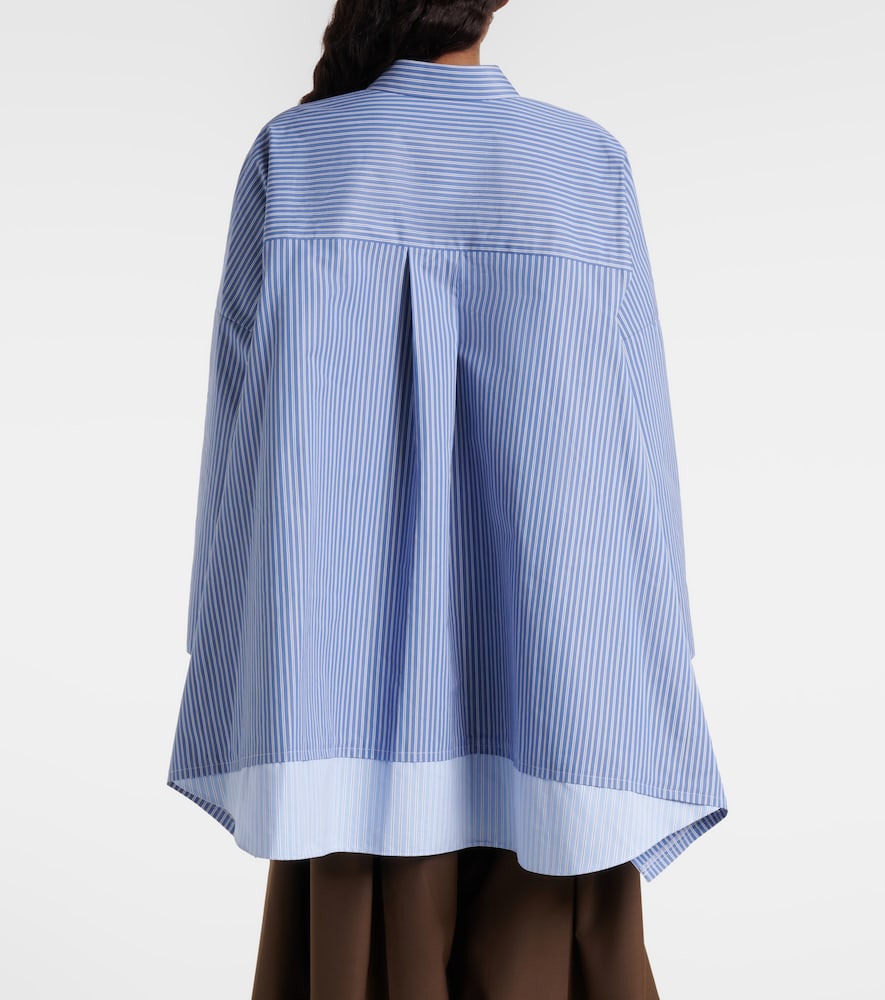  Sacai Sacai Camicia Oversize In Misto Cotone A Righe 