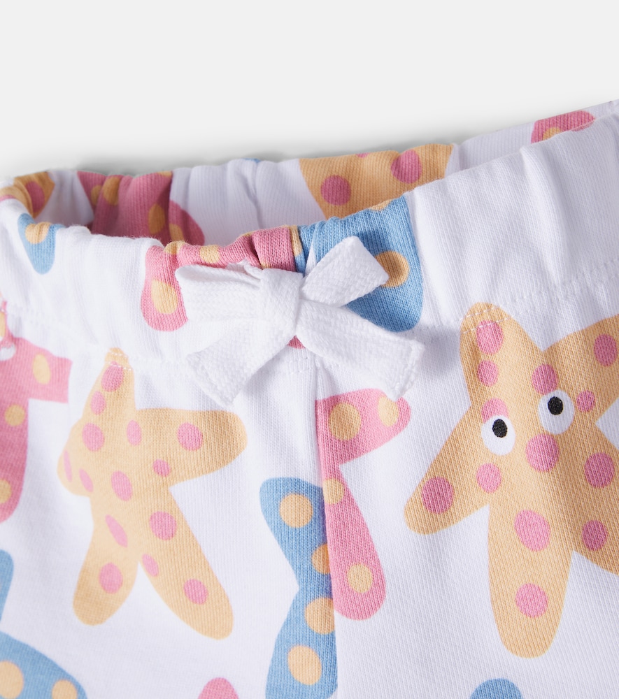  Stella Mccartney Kids Stella Mccartney Kids Baby Printed Cotton Jersey Shorts 
