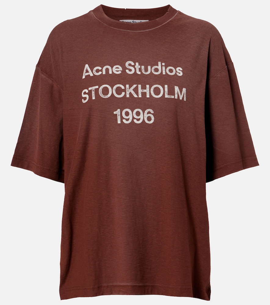Acne Studios Logo cotton and hemp jersey T-shirt