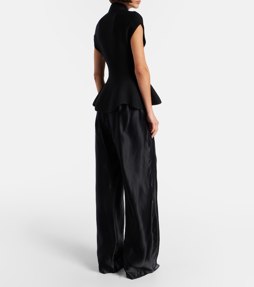  Khaite Khaite Weite Hose Rohen Aus Satin 