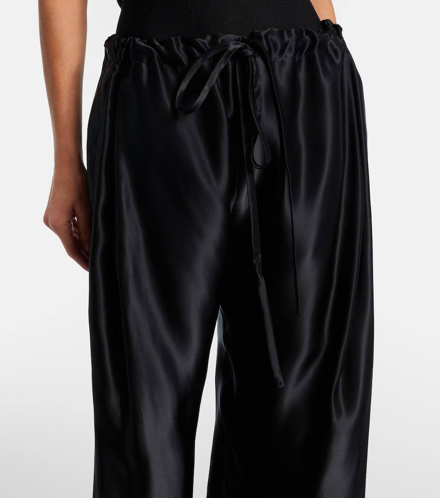  Khaite Khaite Weite Hose Rohen Aus Satin 