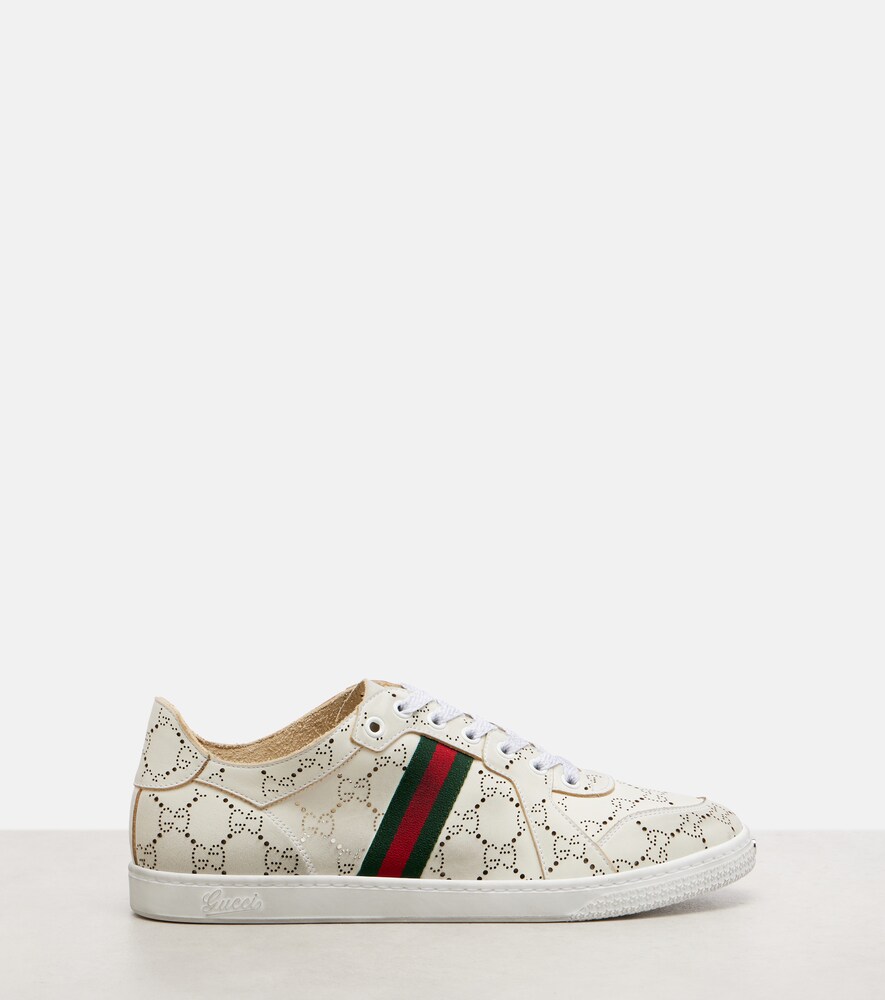  Gucci Gucci Sneakers Stretch Gg Web Stripe Aus Leder 