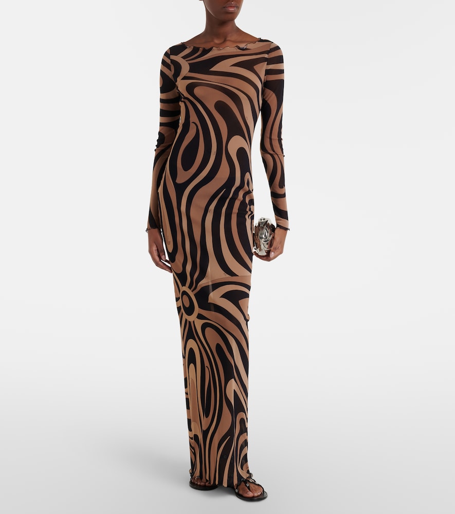 Pucci Marmo tulle maxi dress