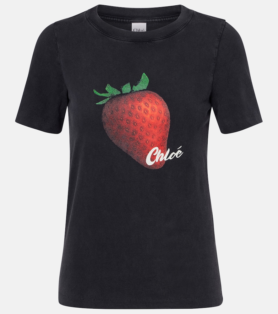 Chloé Bedrucktes T-Shirt aus Baumwoll-Jersey