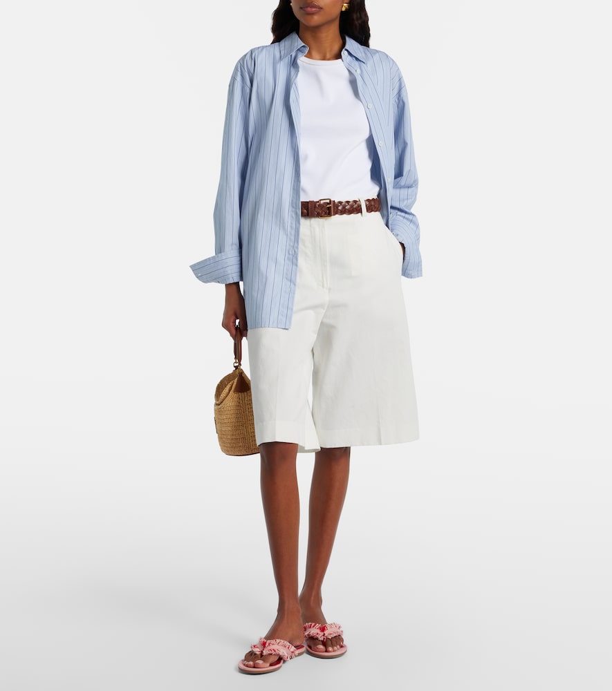 Bay Fringed Canvas Thong Sandals