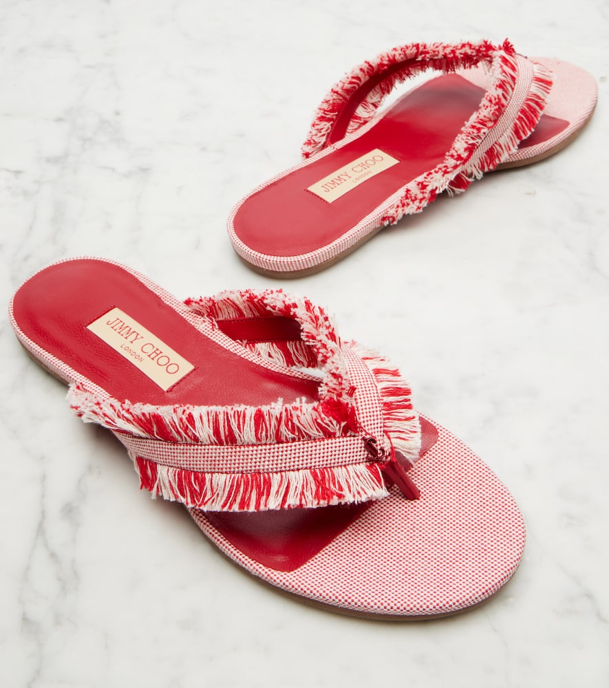  Jimmy Choo Jimmy Choo Sandalen Bay Aus Canvas 