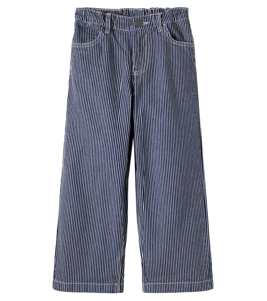 Wheat Kids' Felix Striped Jeans In Blue