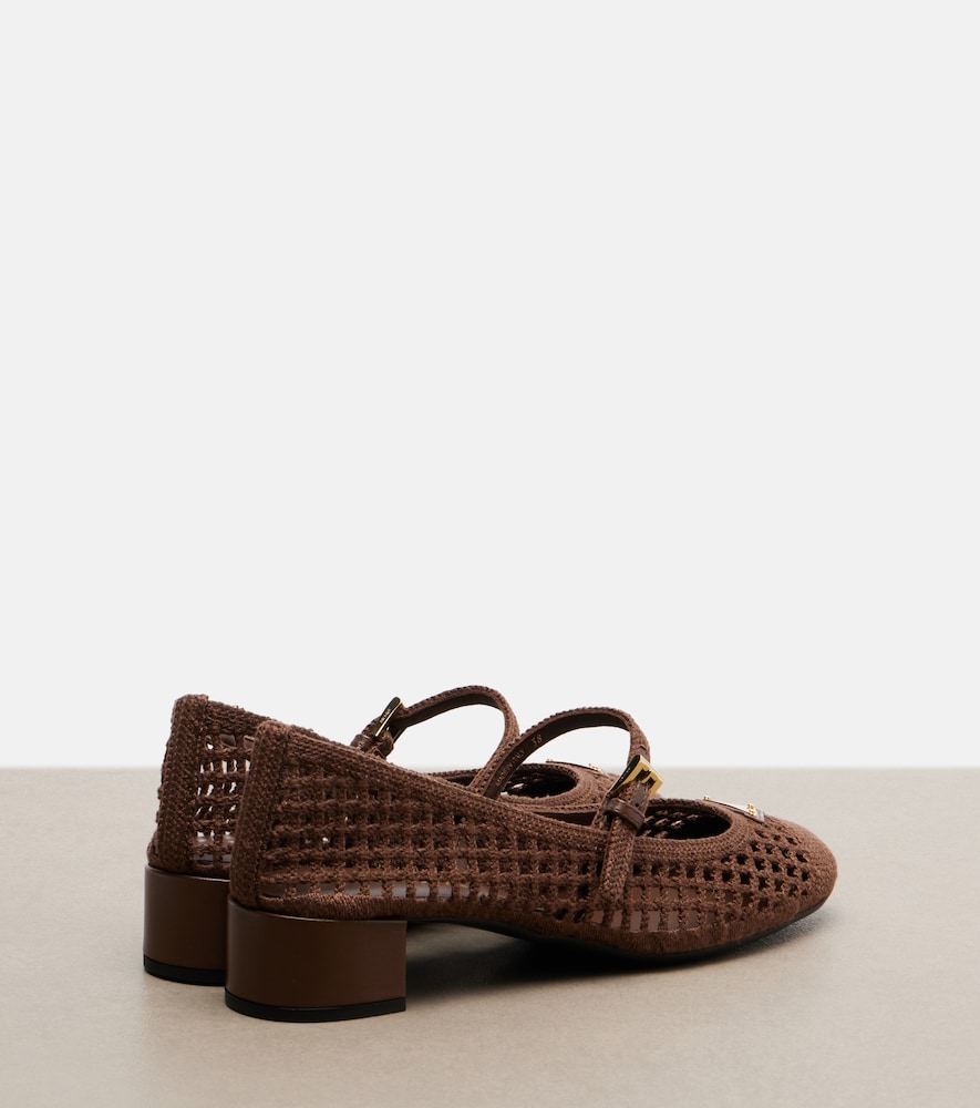  Prada Prada Crochet Mary Jane Pumps 