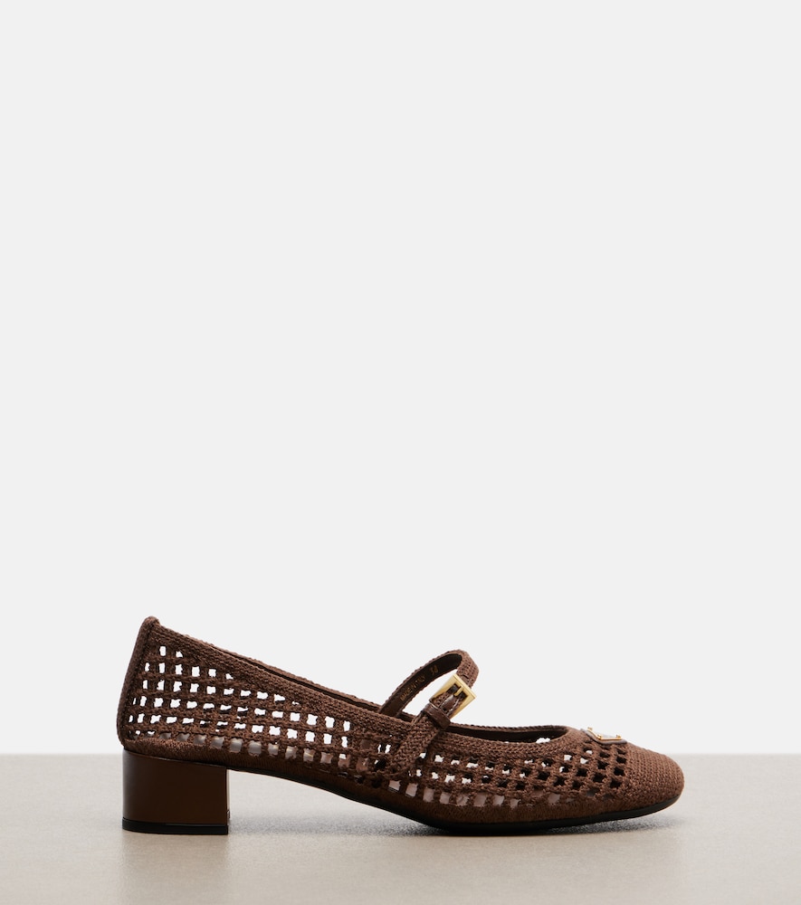  Prada Prada Crochet Mary Jane Pumps 