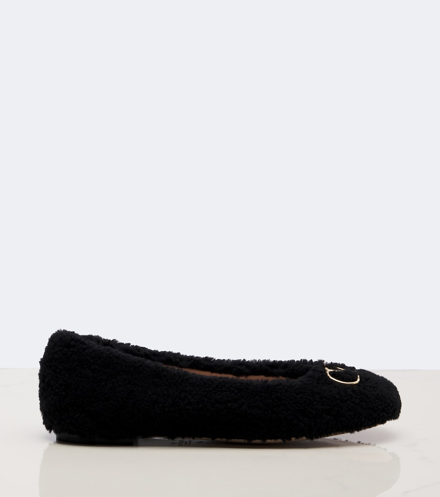 Garavani Vlogo Teddy Ballet Flats