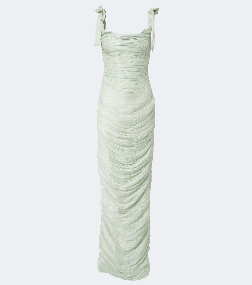 Marmar Halim Ruched Gown In Green