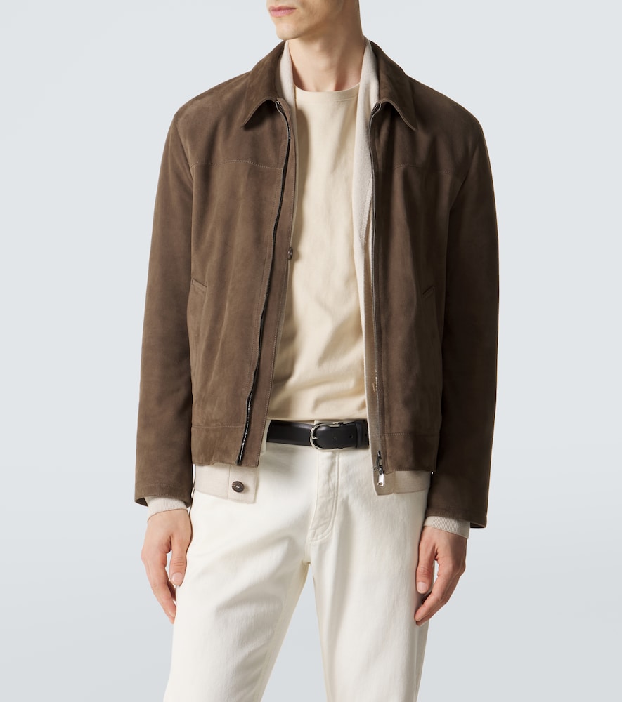 Suede Blouson Jacket