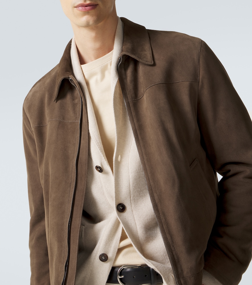 Suede Blouson Jacket