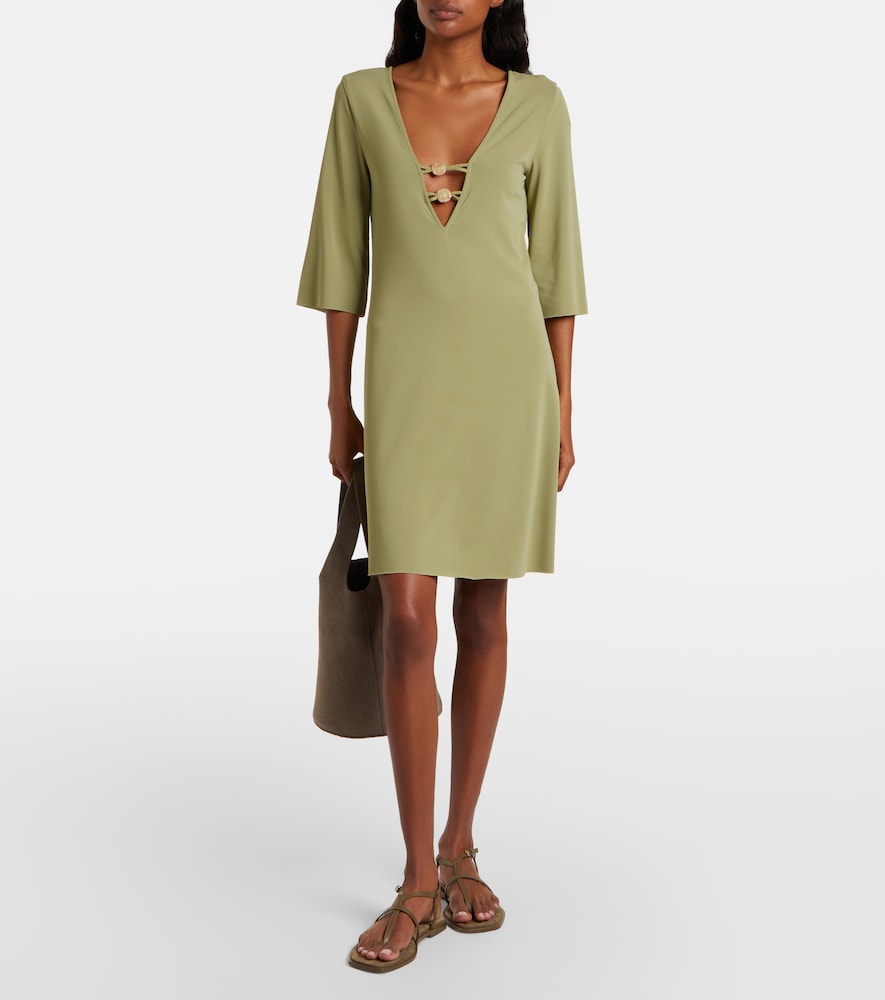  Eres Eres Fabuleuse Beaded Midi Dress 