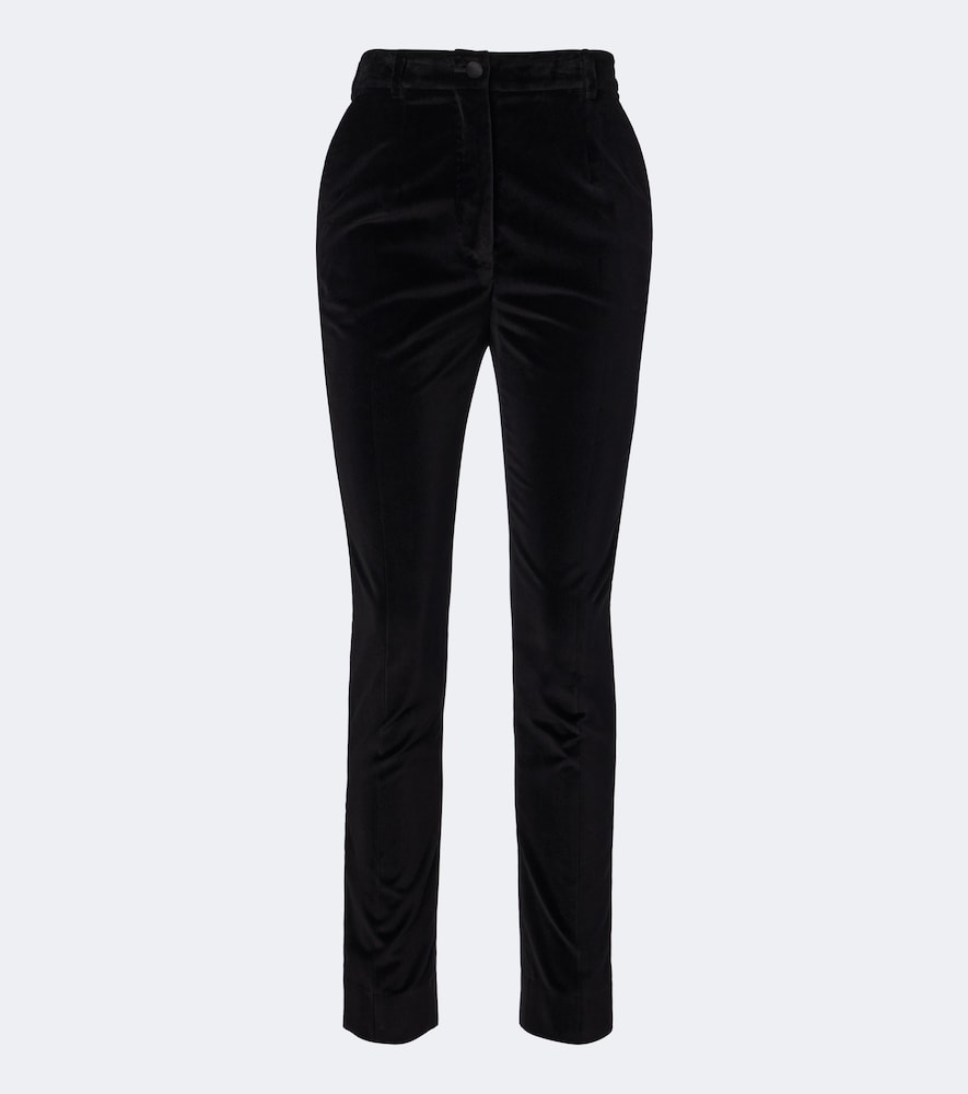 Slim Hose aus Samt