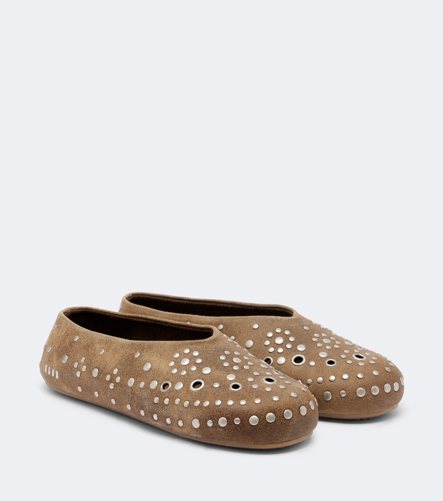 Verzierte Slip-ons Tierra aus Veloursleder