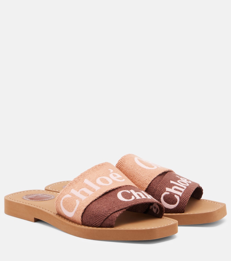 Chloé Pantoletten Woody aus Canvas