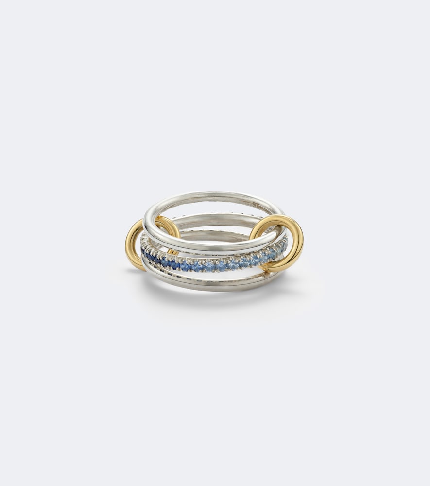 Spinelli Kilcollin Spinelli Kilcollin Tigris sterling silver and 18kt gold ring with sapphires