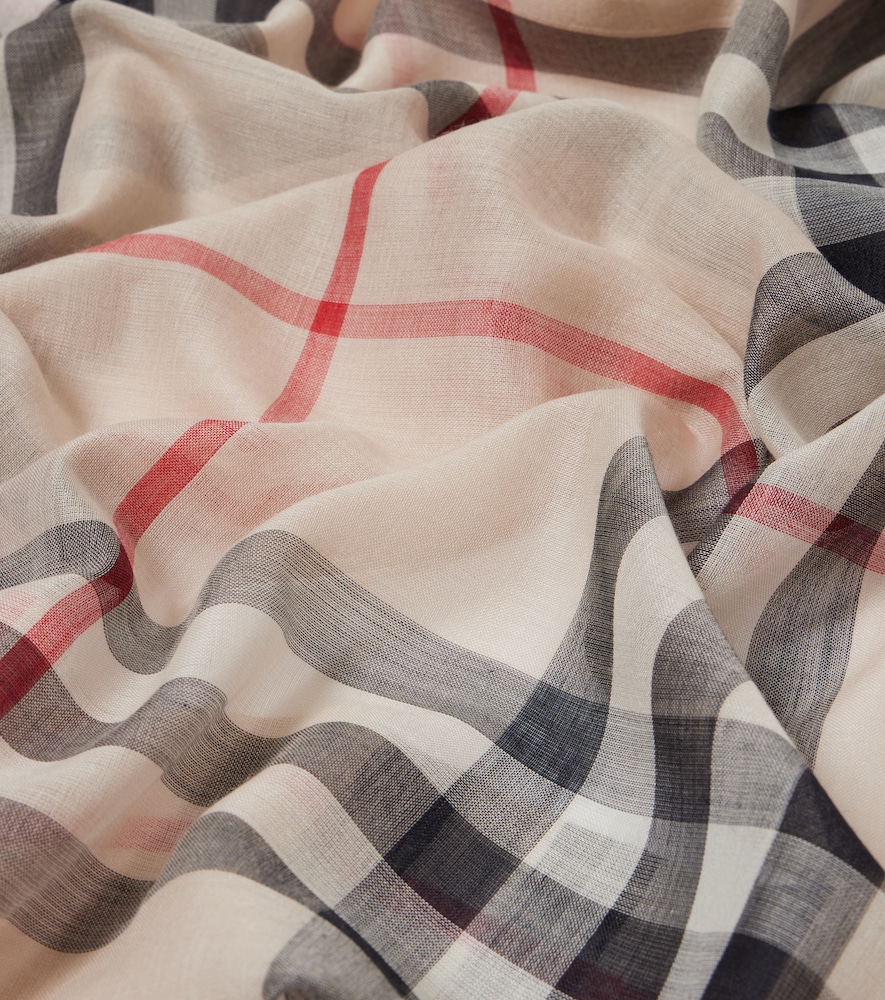 Burberry Check Wool And Silk Scarf