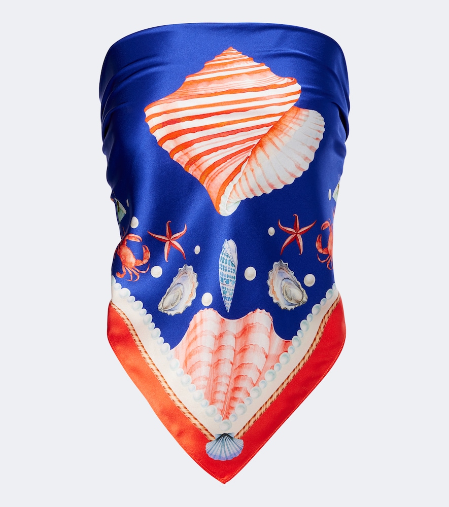 Retroféte Retrofête Alivia Silk Bandeau Top In Multi