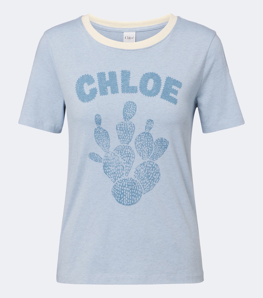 Chloé Bedrucktes T-Shirt aus Baumwoll-Jersey