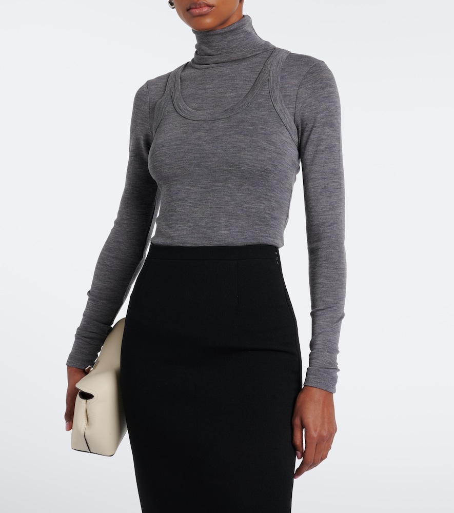 Róhe Wool Jersey Turtleneck Top