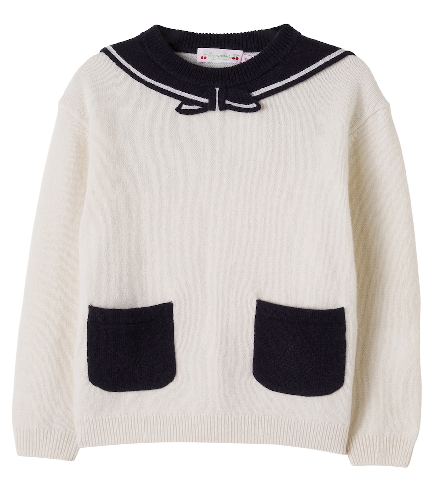 Pullover Mahini in lana con fiocco