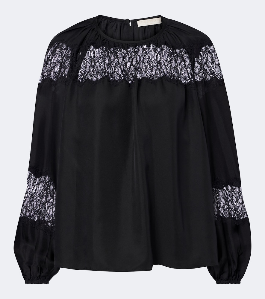 Blusa Bess in seta con pizzo