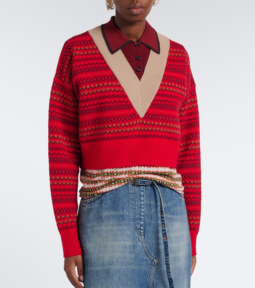 Wool-Blend Polo Sweater