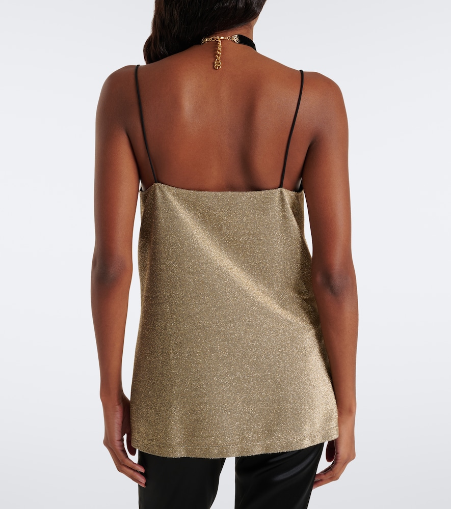 Dolce&Gabbana Lace-Trimmed Lamé Camisole