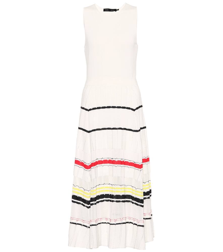 Click to view more detailed imagery on our partner's website Proenza Schouler Striped Stretch-Knit Midi Dress In Cream