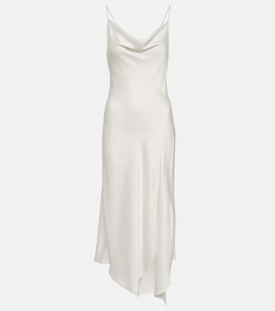 Simkhai Asymmetrical midi slip dress