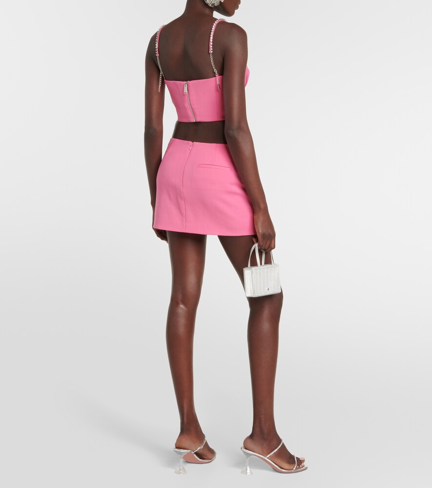  Area Area Embellished Wool Bustier 