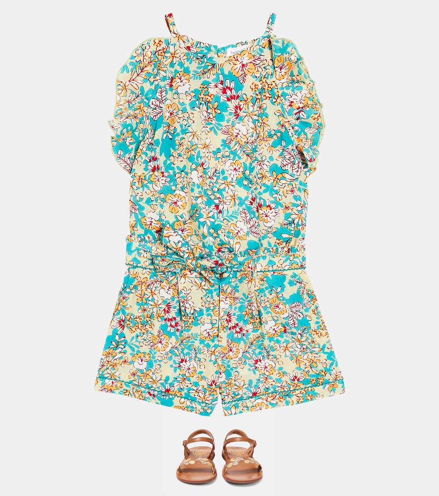Poupette St Barth Rachel Floral Shorts In Green