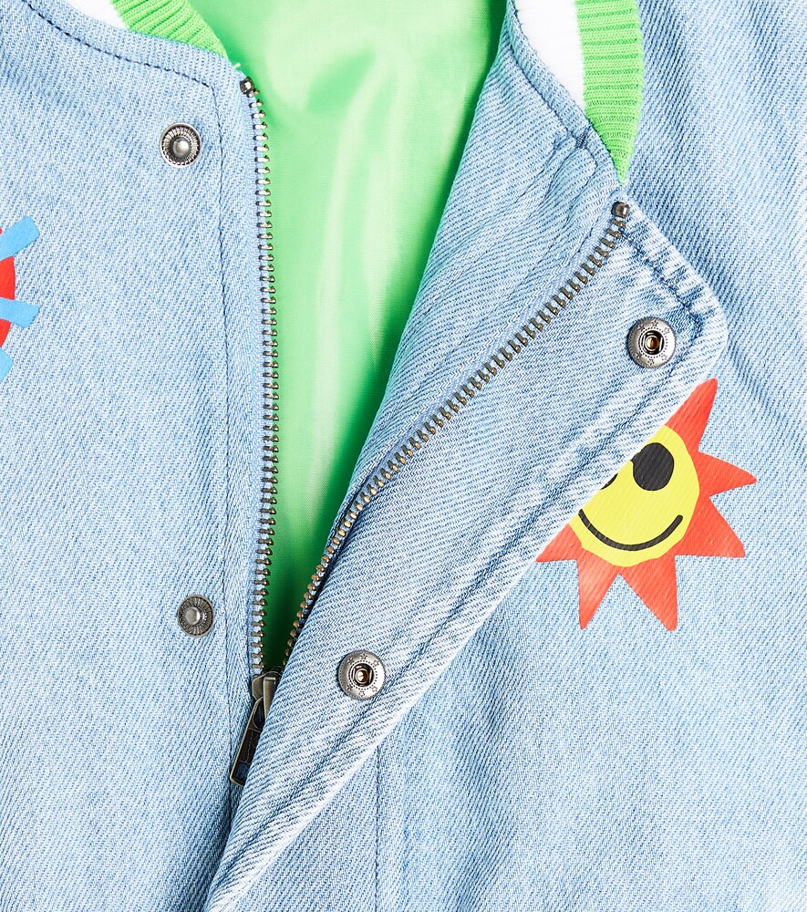  Stella Mccartney Kids Stella Mccartney Kids Bestickte Collegejacke Aus Denim 