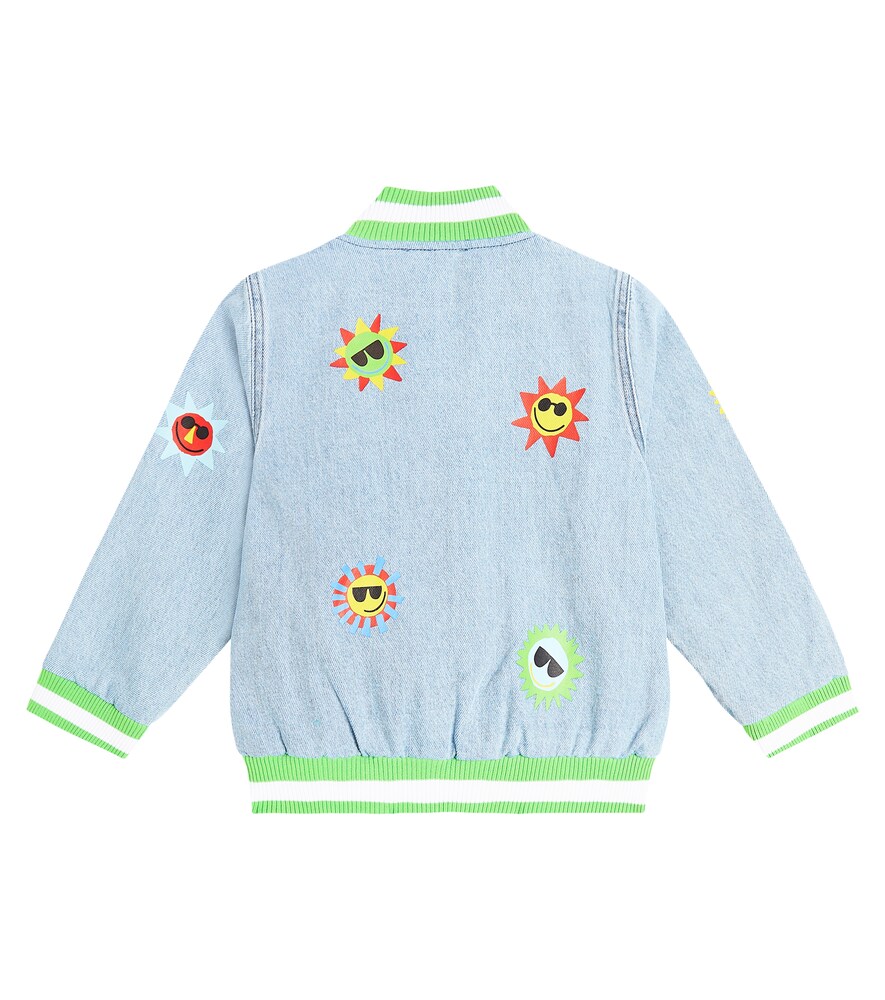  Stella Mccartney Kids Stella Mccartney Kids Bestickte Collegejacke Aus Denim 
