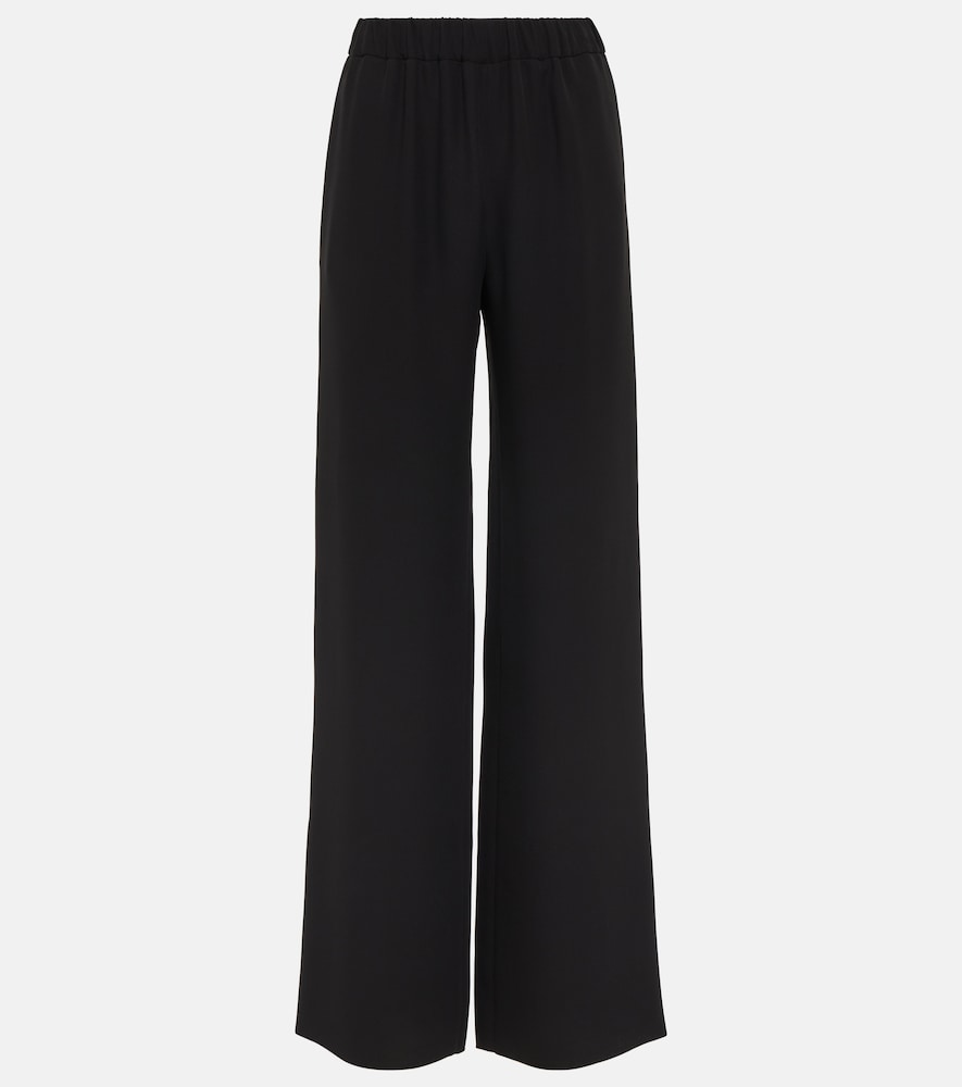 Valentino Donna Pantaloni A Gamba Larga In Seta Nero It Taglia 40- Mytheresa
