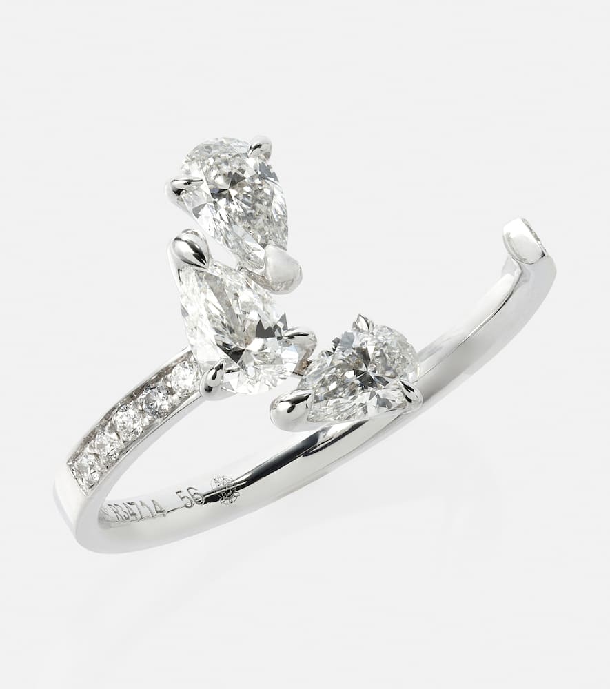 Repossi Serti Sur Vide 18kt White Gold Ring With Diamonds In Silver
