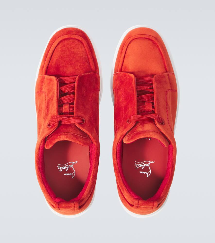 Christian Louboutin Jimmy Suede Sneakers In Rot