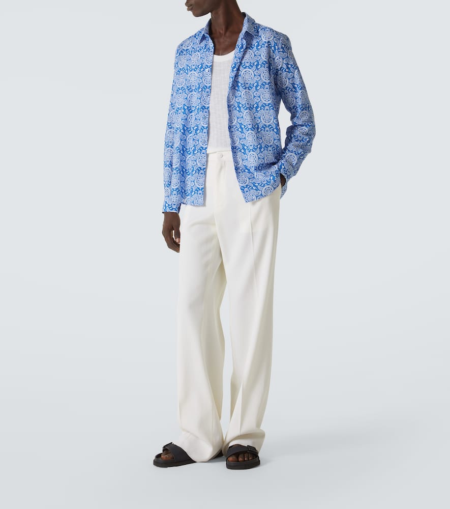 Vilebrequin Printed cotton voile shirt
