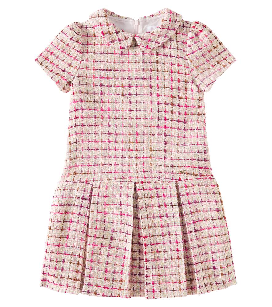 Patachou Pleated tweed dress