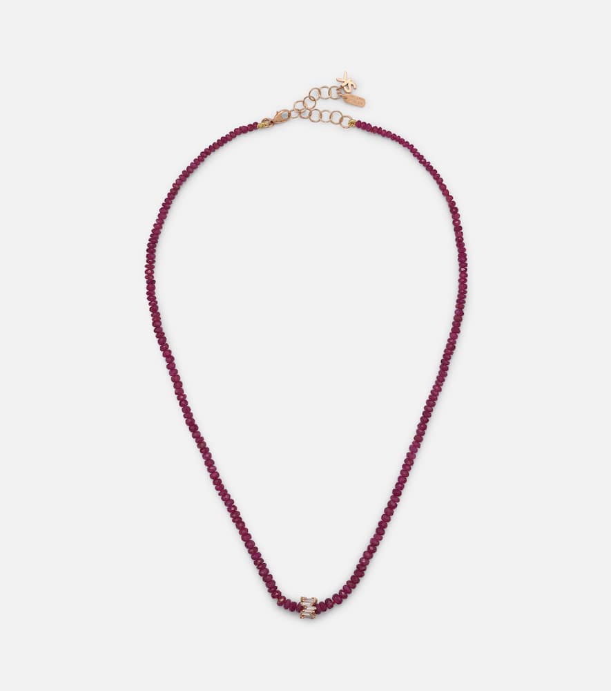 Suzanne Kalan Infinite 18kt Rose Gold Necklace With Rubies And Diamonds In Gold