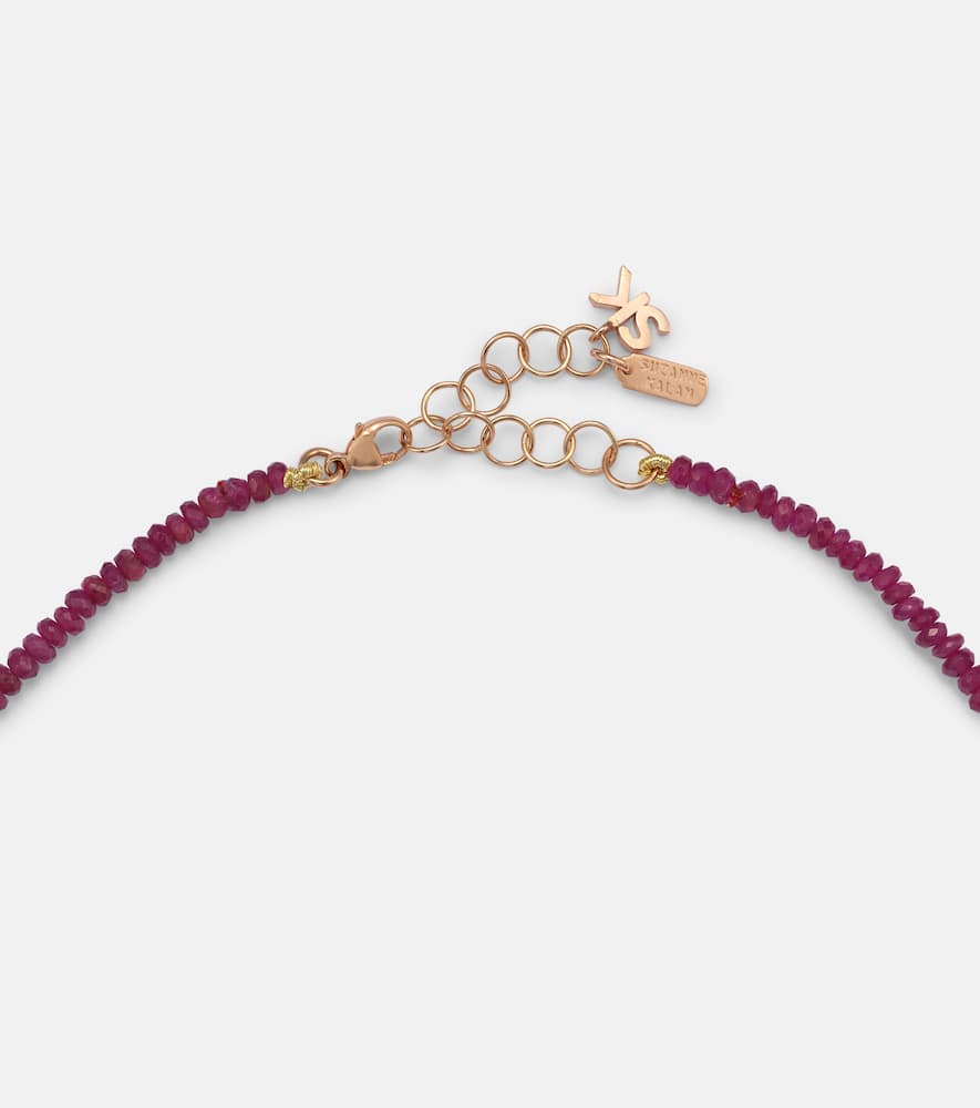 Suzanne Kalan Infinite 18kt Rose Gold Necklace With Rubies And Diamonds In Gold