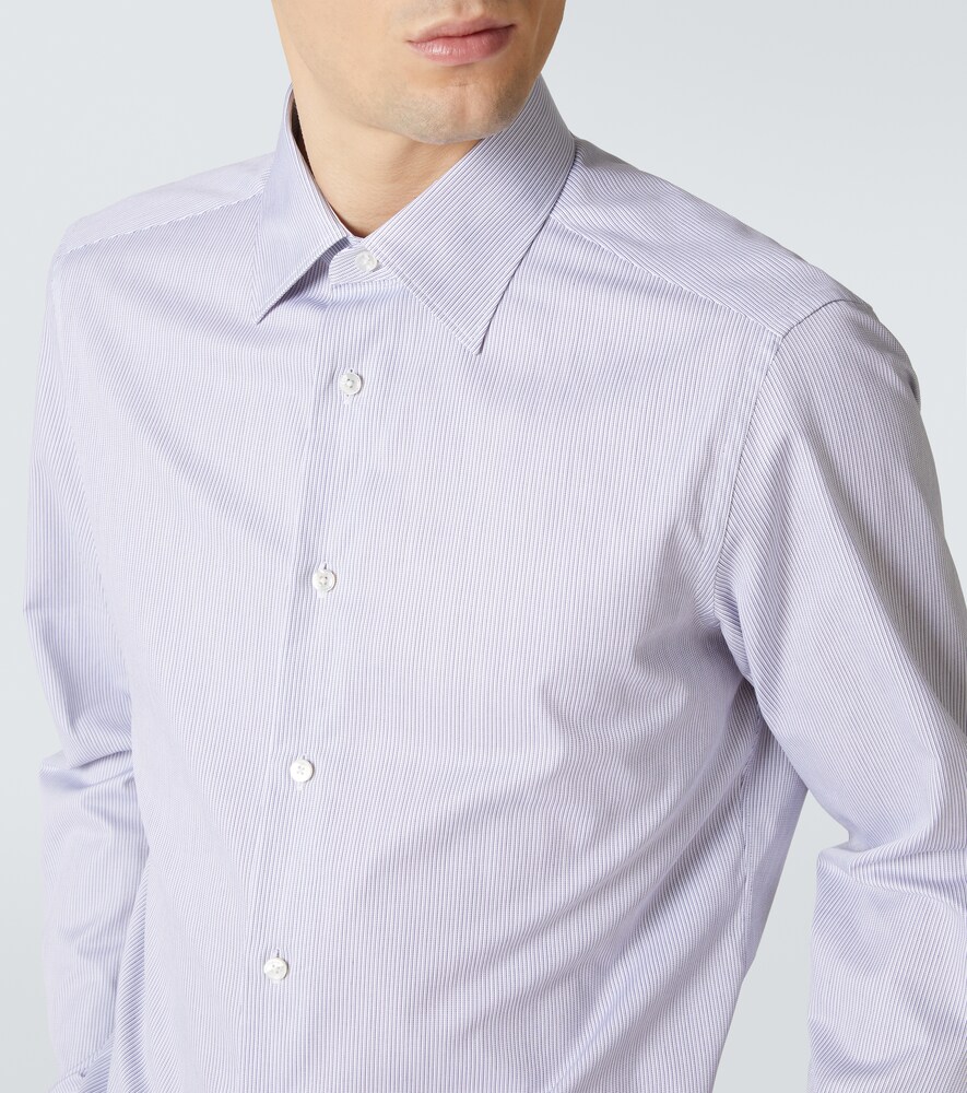  Zegna Zegna Camisa De Algodón A Rayas 