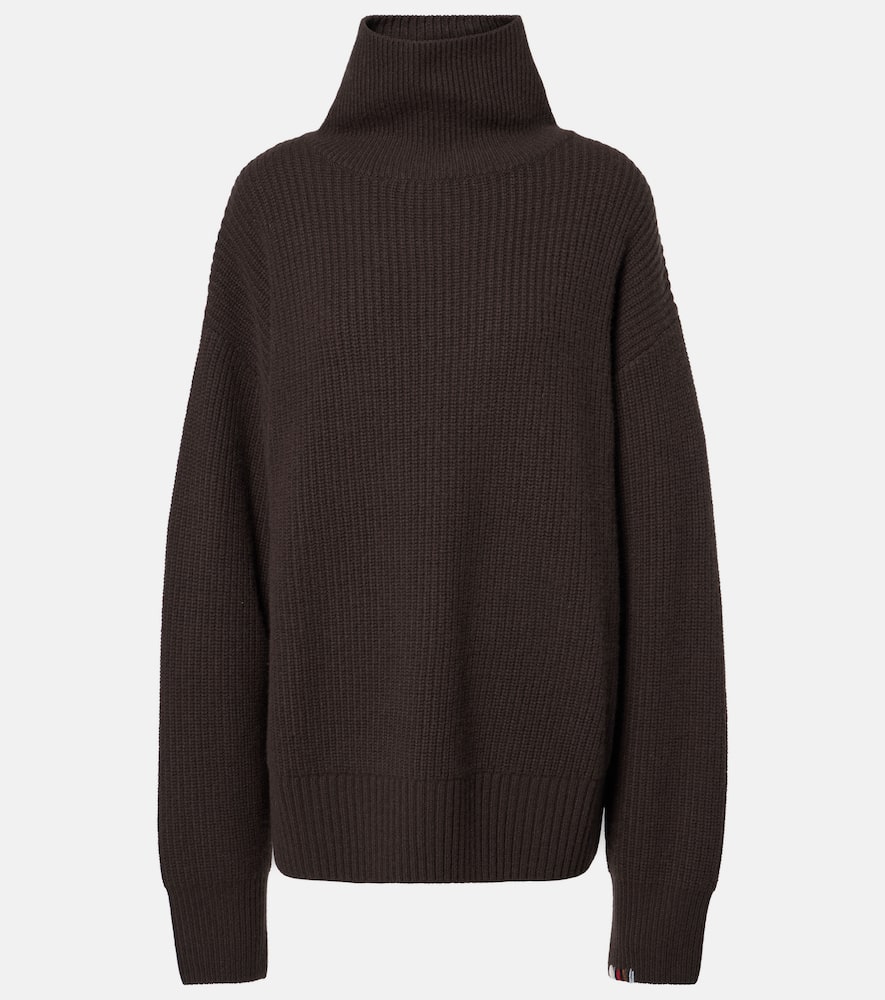 Extreme Cashmere N°317 Nisse Cashmere Turtleneck Sweater In Brown
