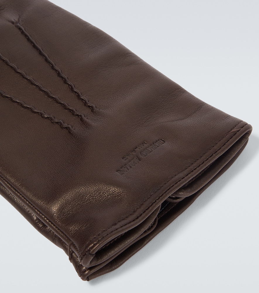  Giorgio Armani Giorgio Armani Cashmere-lined Leather Gloves 